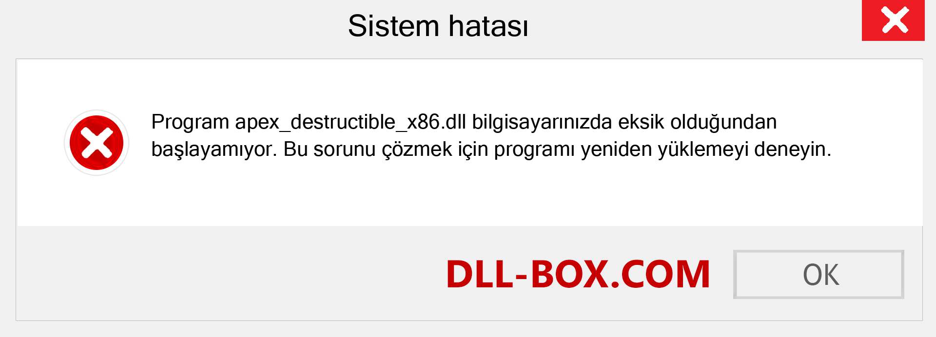 apex_destructible_x86.dll dosyası eksik mi? Windows 7, 8, 10 için İndirin - Windows'ta apex_destructible_x86 dll Eksik Hatasını Düzeltin, fotoğraflar, resimler